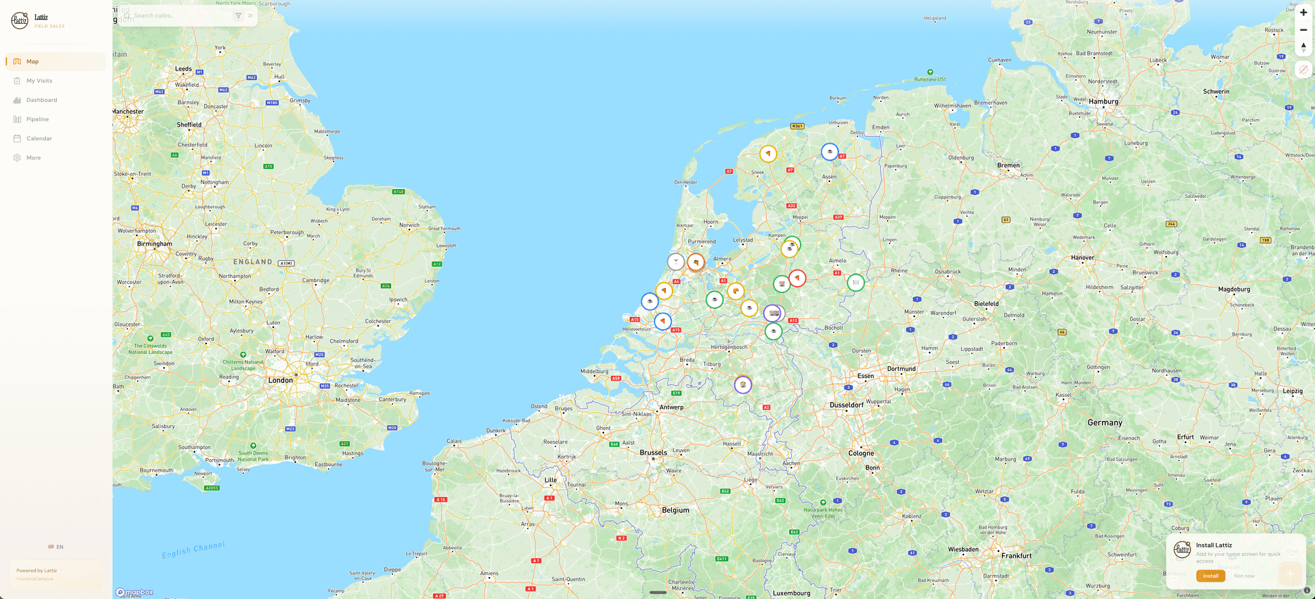 Lattiz — Field sales CRM with map view