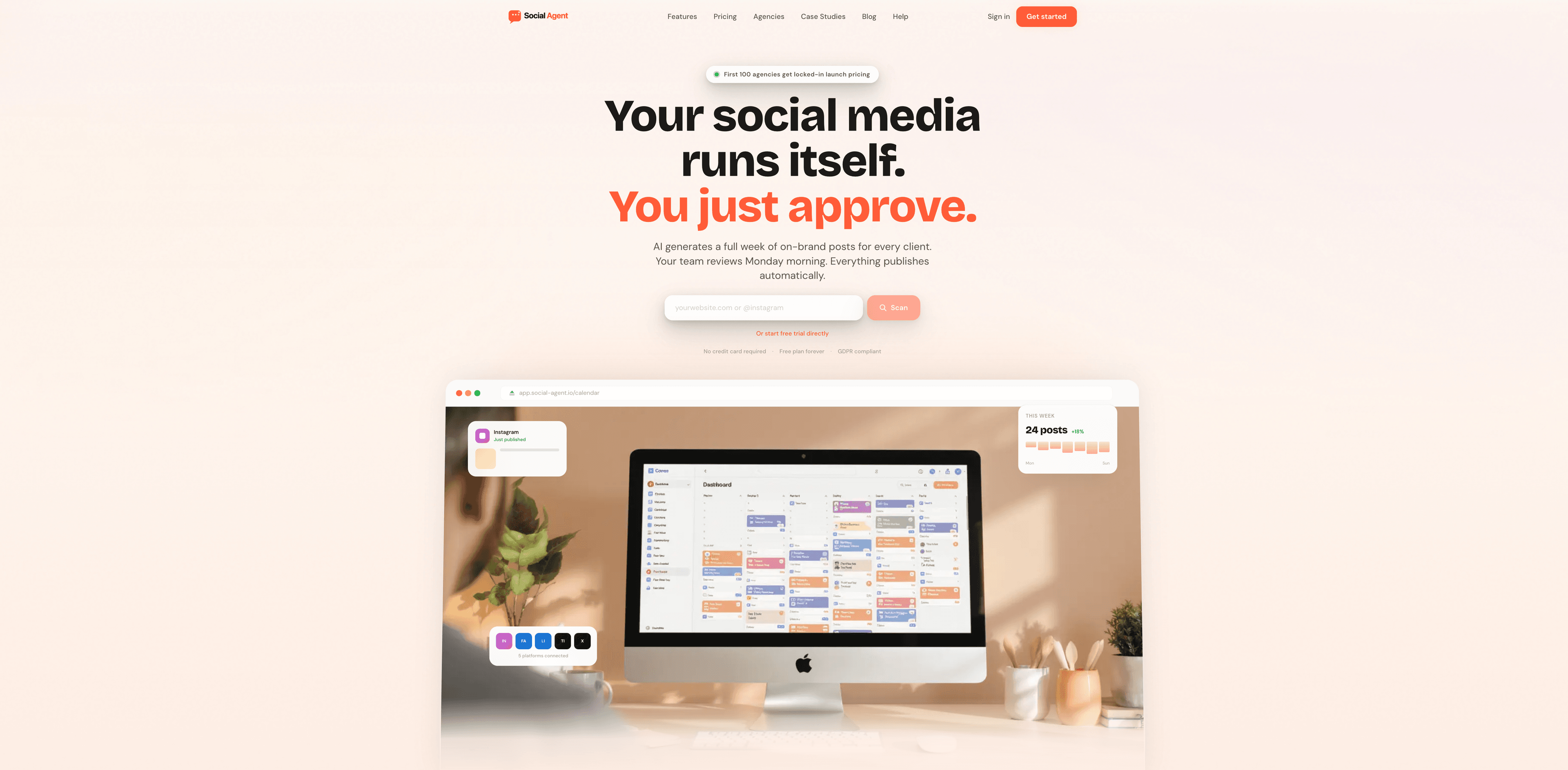 Social Media Agent — AI-gestuurd contentplatform met geautomatiseerde posts